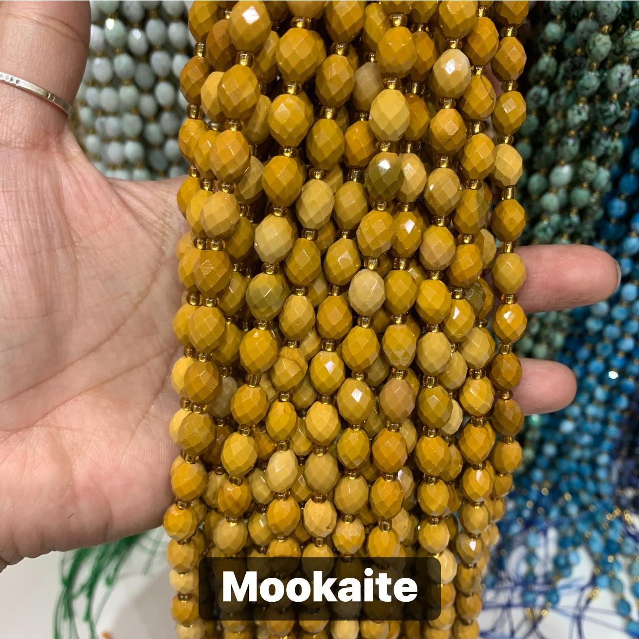 PRE-ORDER - WAREHOUSE - FACETED OVAL - BEAD STRAND
