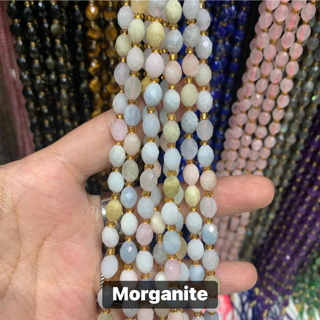 PRE-ORDER - WAREHOUSE - FACETED OVAL - BEAD STRAND