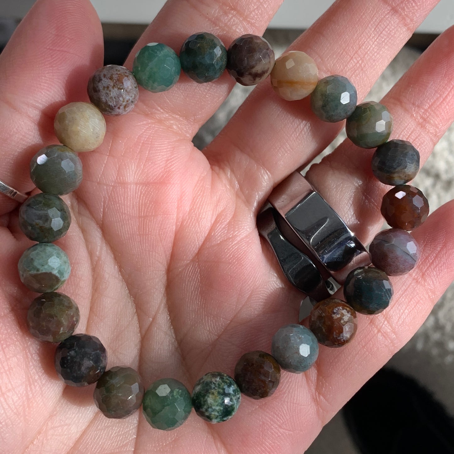 Natural Crystal Faceted Bracelet