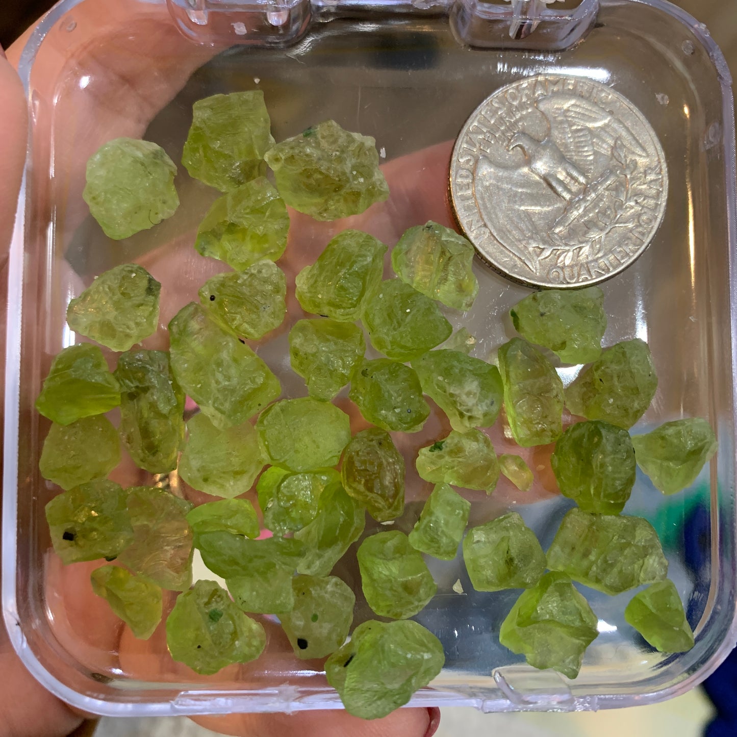 Mini Rough - Garnet - Peridot - Aquamarine - $3