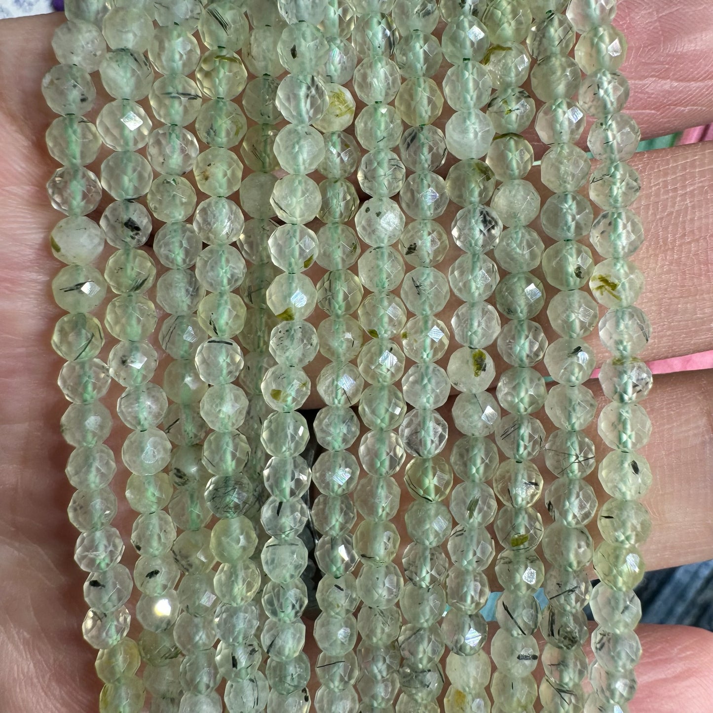 Peridot Faceted Bead Strand 3mm 4mm