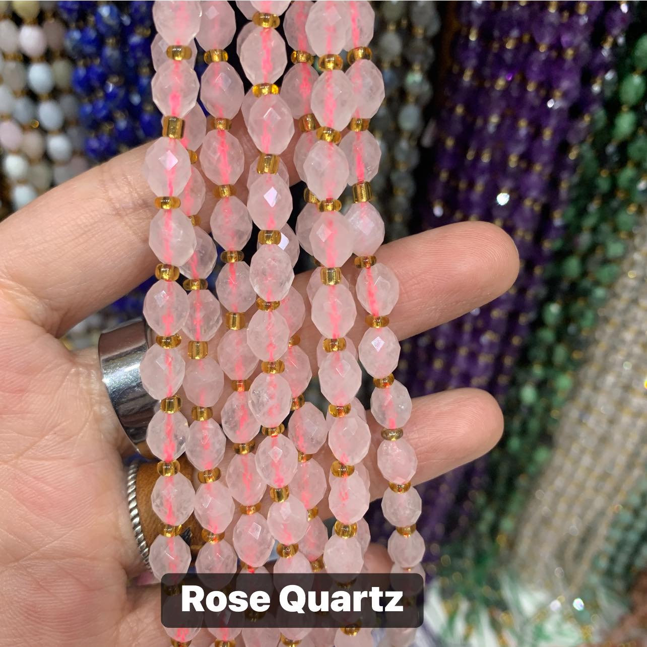 PRE-ORDER - WAREHOUSE - FACETED OVAL - BEAD STRAND