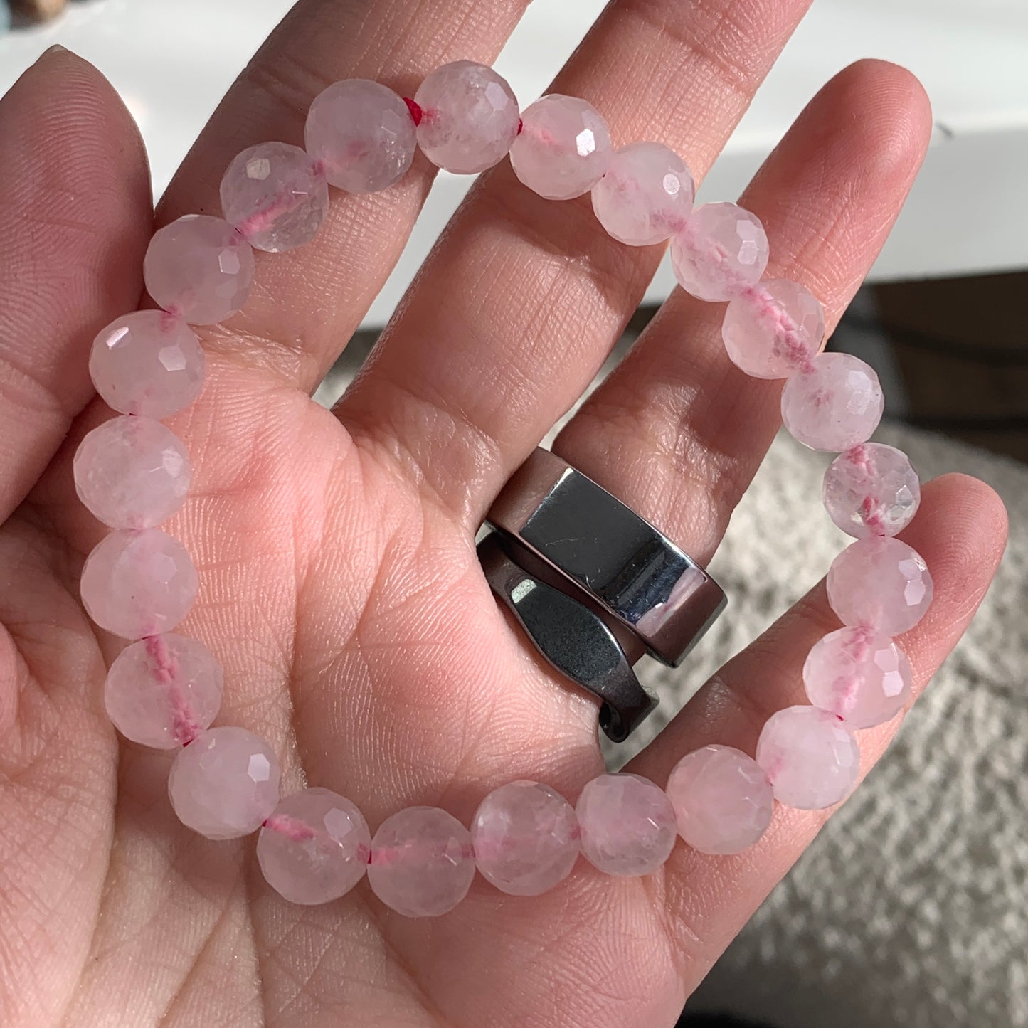 Natural Crystal Faceted Bracelet