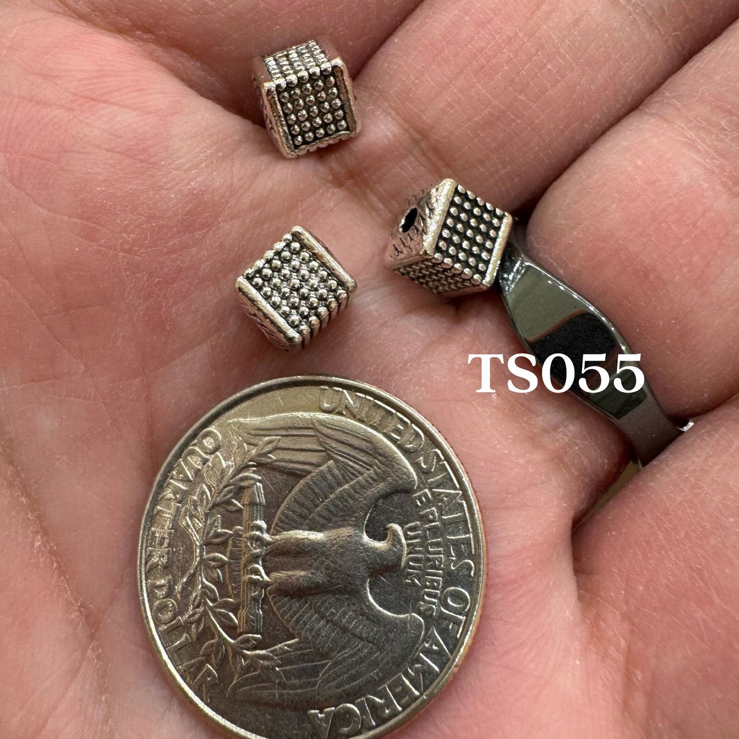 Tibetan Silver Charm / Bead (TS055)