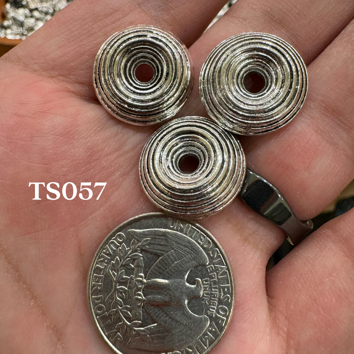 Tibetan Silver Charm / Bead (TS057)
