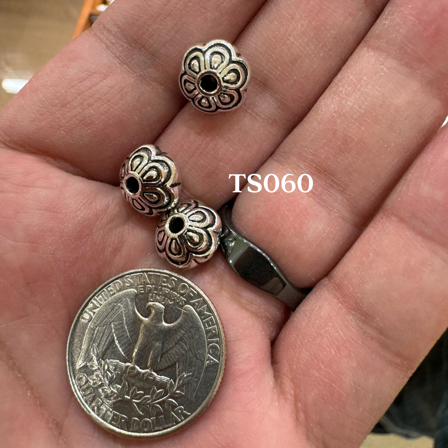 Tibetan Silver Charm / Bead (TS060)