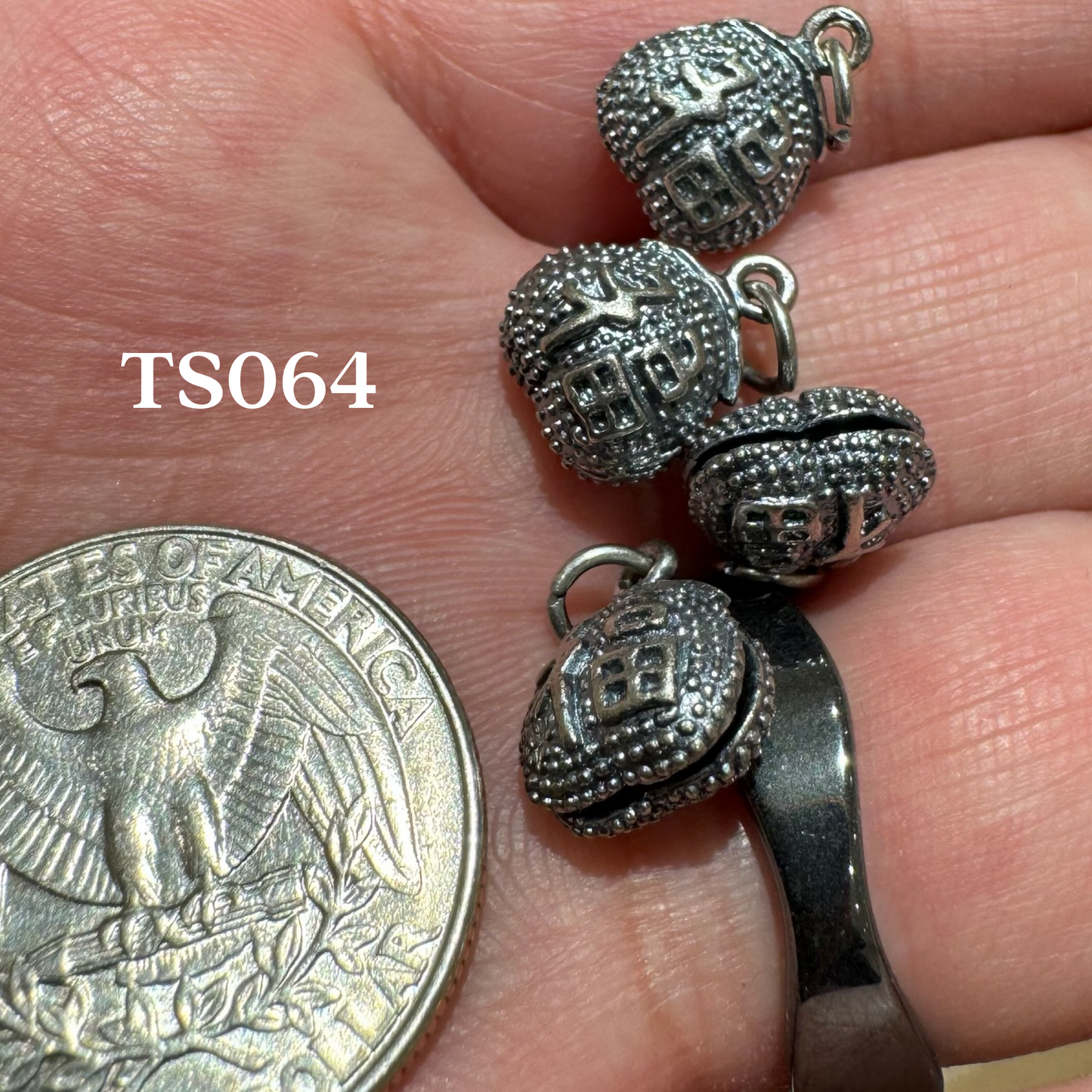 Tibetan Silver Charm / Bead (TS064)
