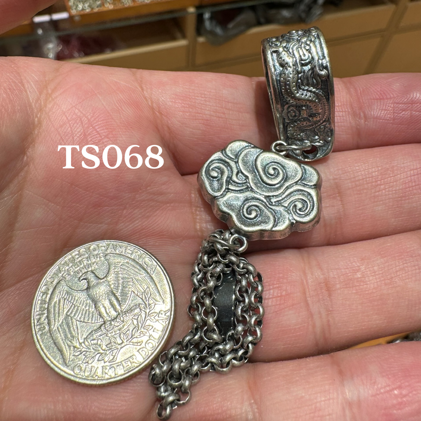 Tibetan Silver Charm / Bead (TS068)