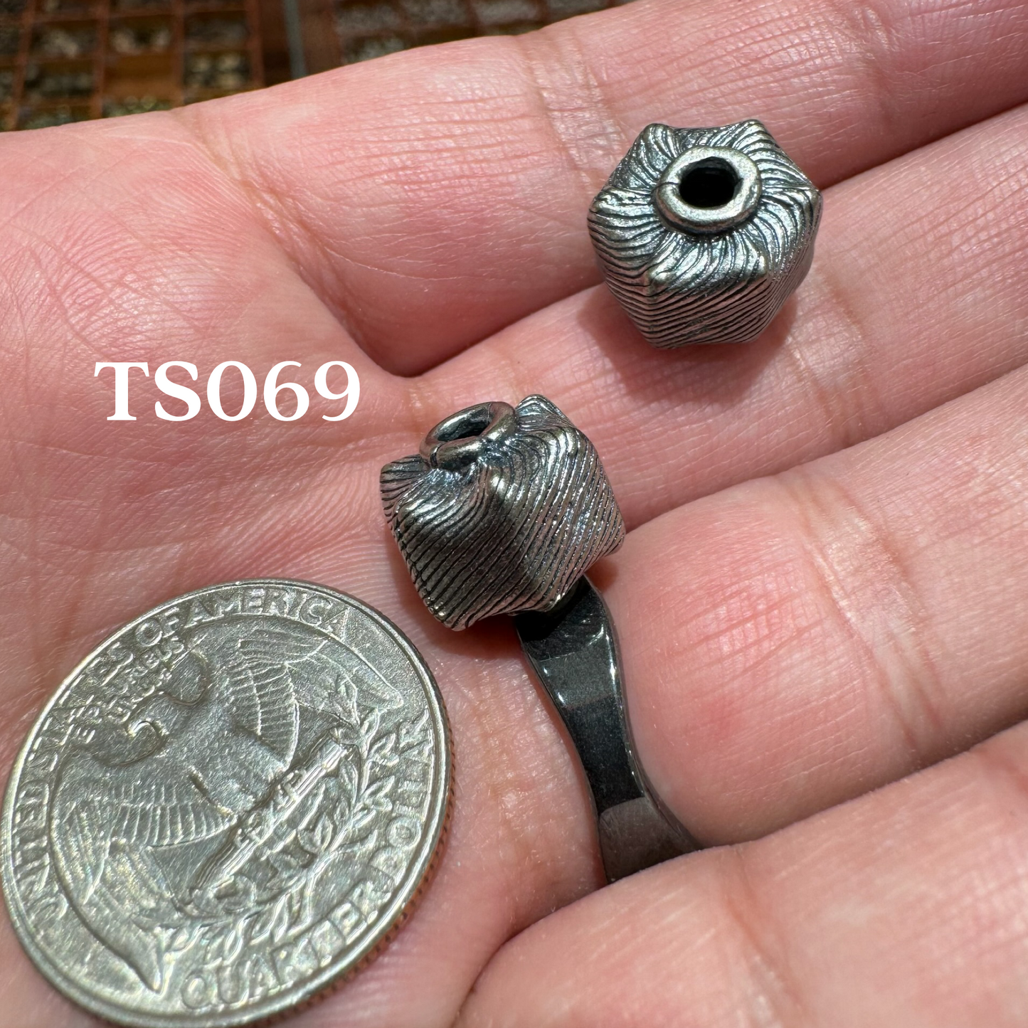 Tibetan Silver Charm / Bead (TS069)