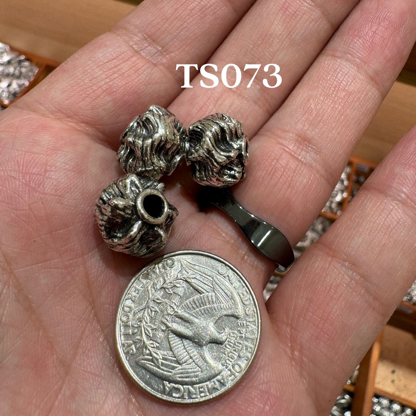 Tibetan Silver Charm / Bead (TS073)