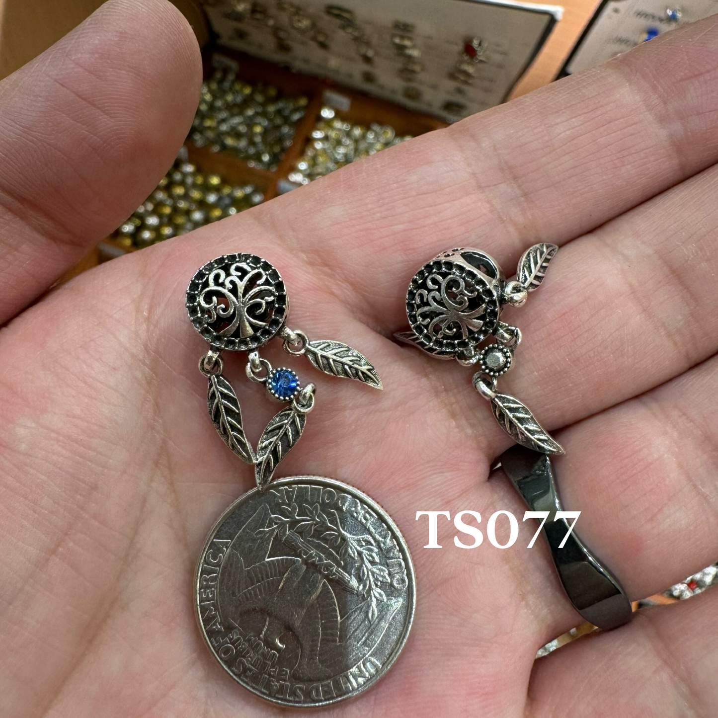 Tibetan Silver Charm / Bead (TS077)