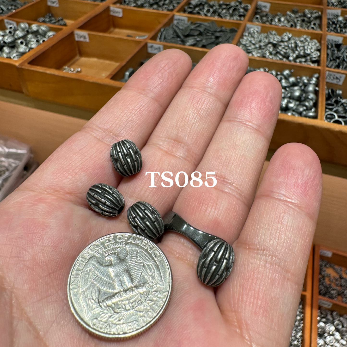 Tibetan Silver Charm / Bead (TS085)