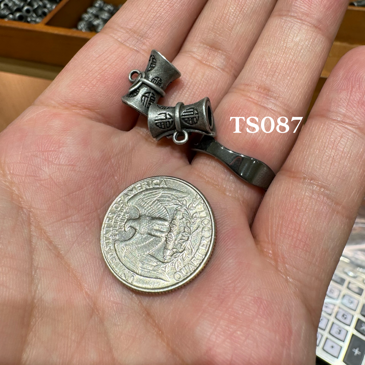Tibetan Silver Charm / Bead (TS087)