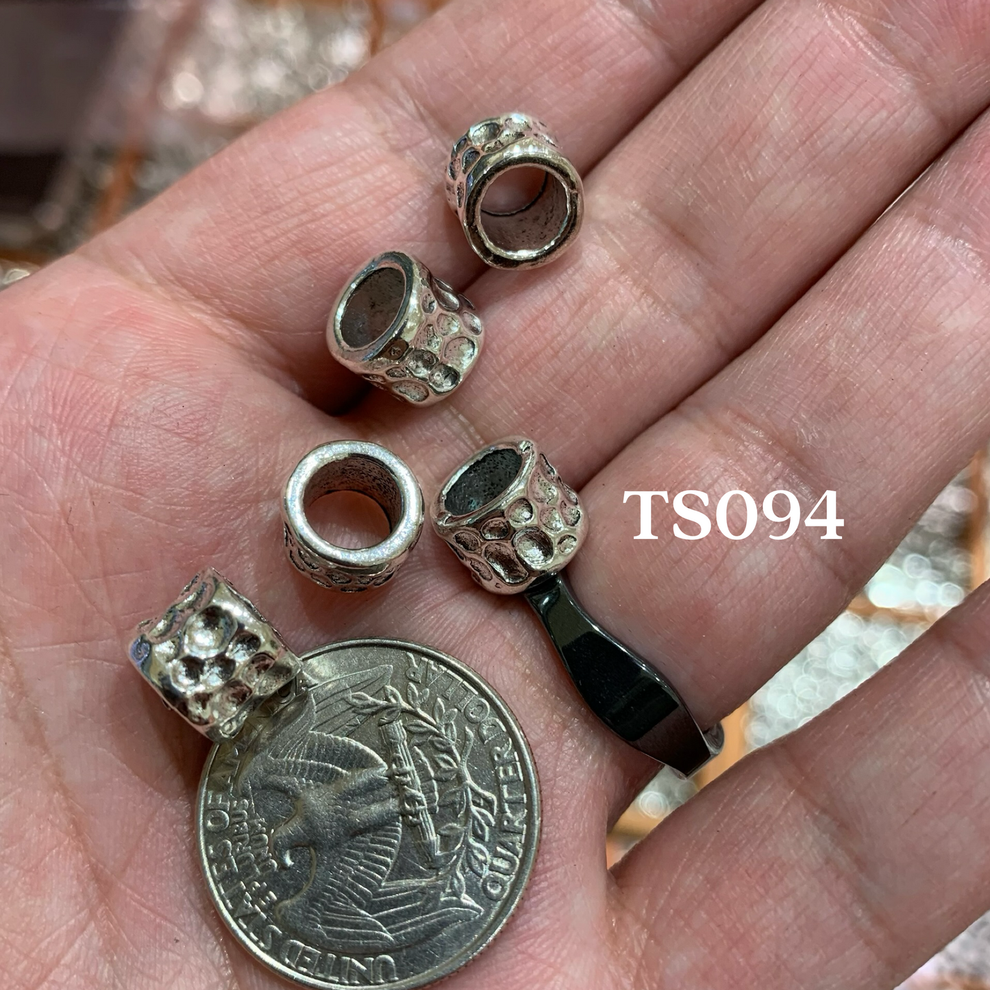 Tibetan Silver Charm / Bead (TS094)