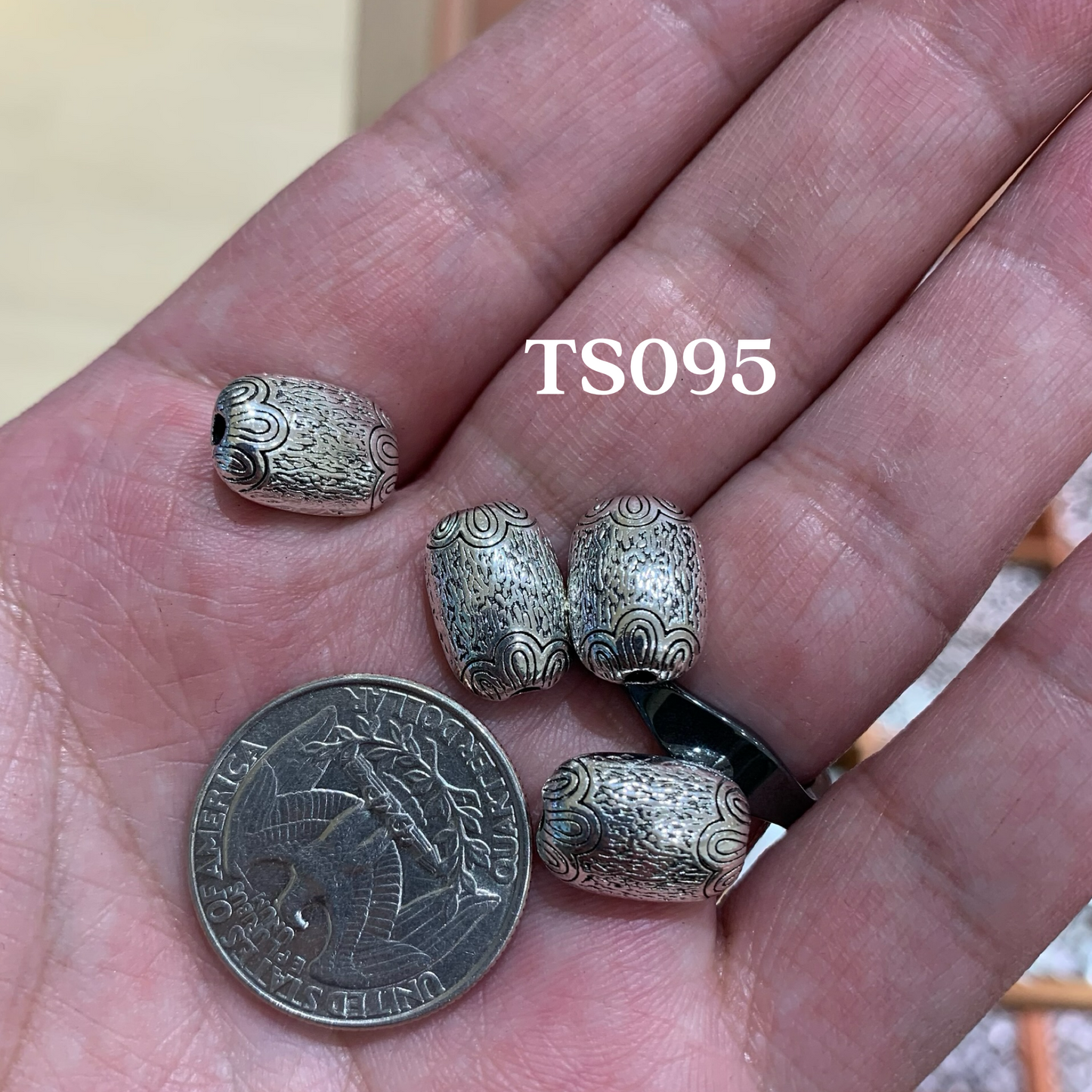Tibetan Silver Charm / Bead (TS095)