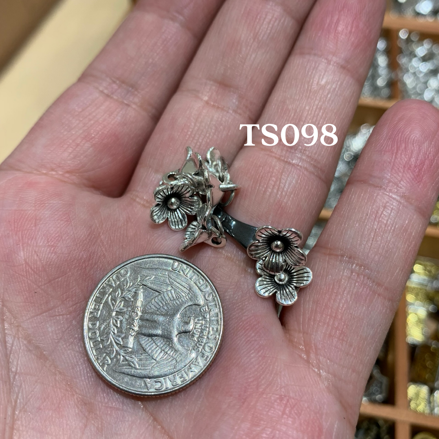 Tibetan Silver Charm / Bead (TS098)