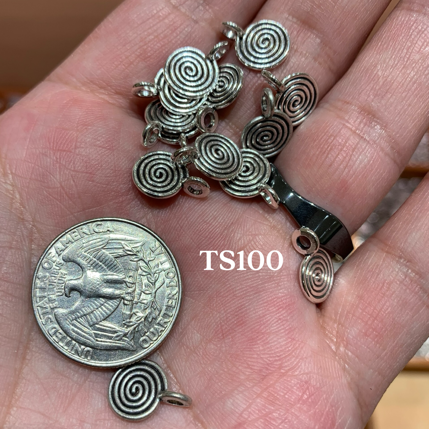 Tibetan Silver Charm / Bead (TS100)