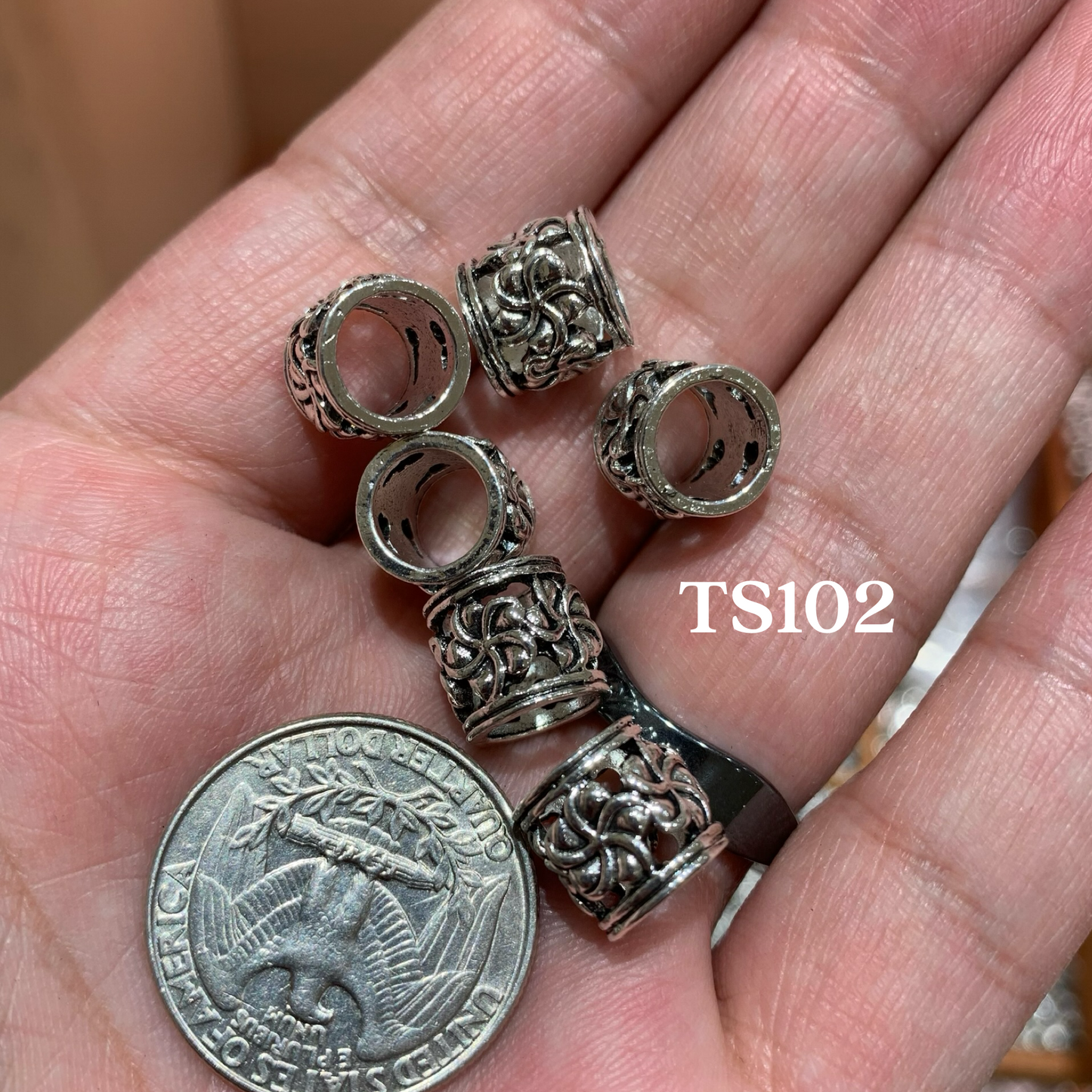 Tibetan Silver Charm / Bead (TS102)