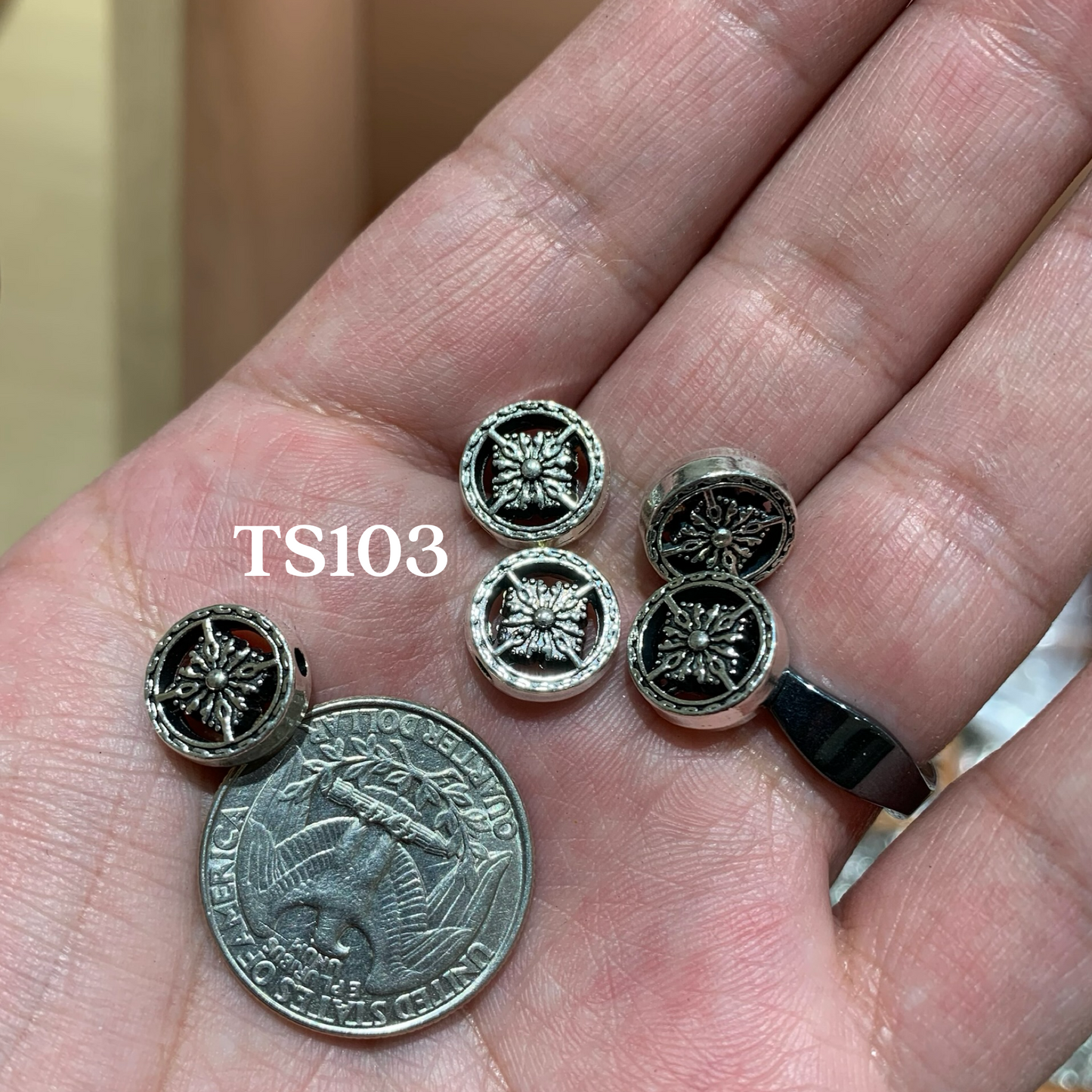 Tibetan Silver Charm / Bead (TS103)