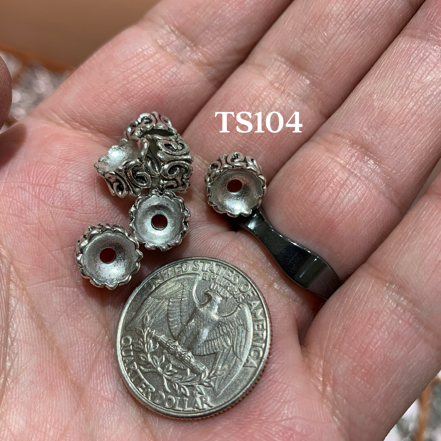 Tibetan Silver Charm / Bead (TS104)