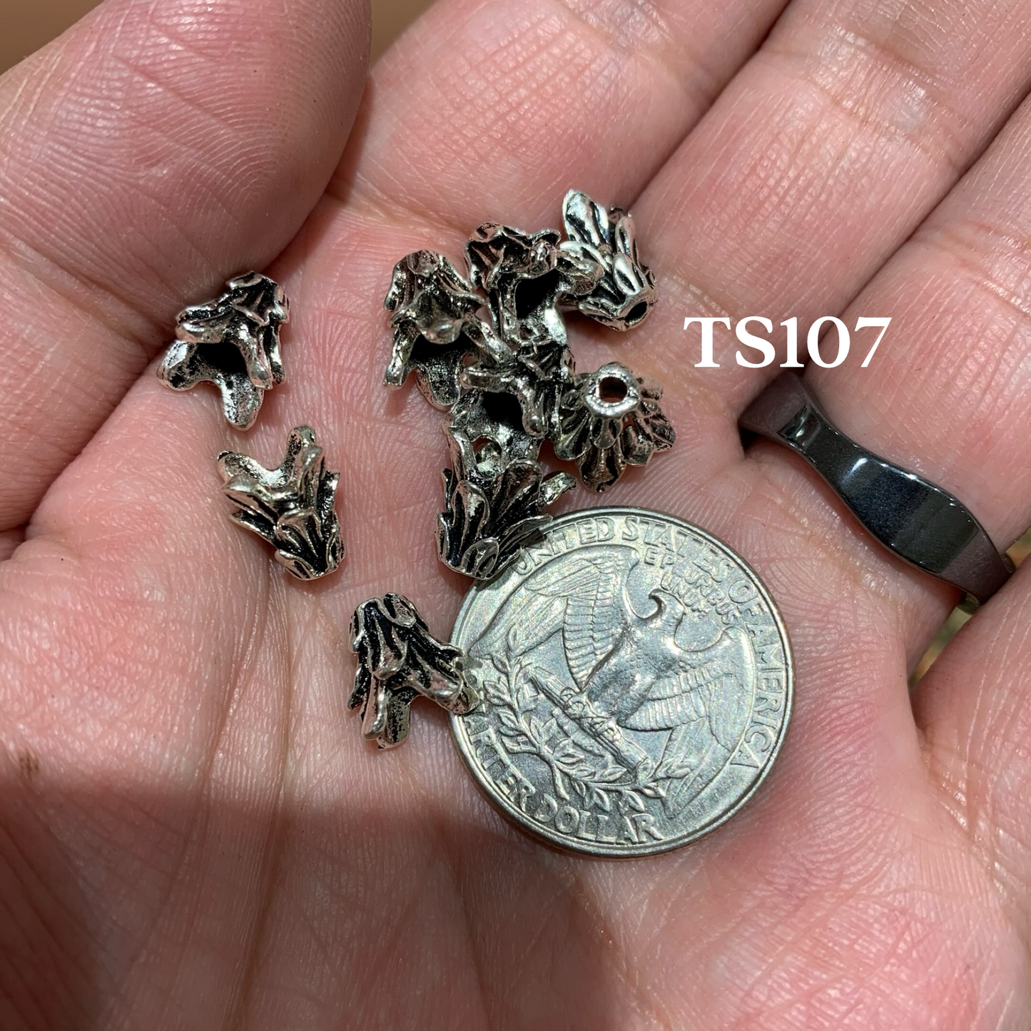 Tibetan Silver Charm / Bead (TS107)