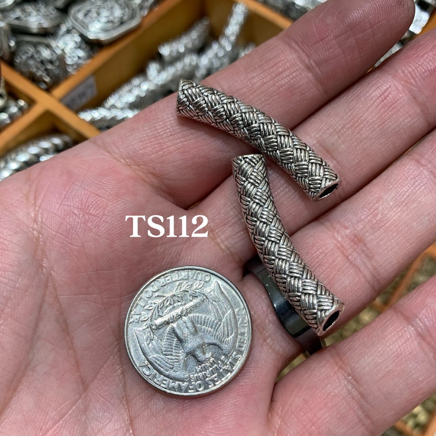 Tibetan Silver Charm / Bead (TS112)