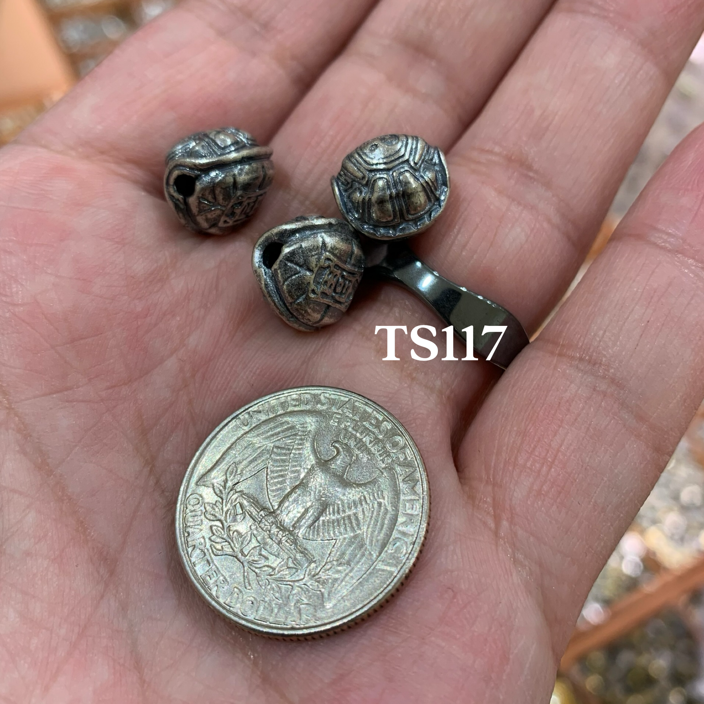 Tibetan Silver Charm / Bead (TS117)