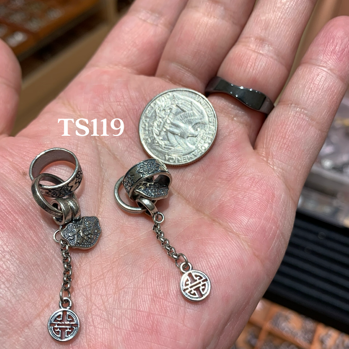 Tibetan Silver Charm / Bead (TS119)