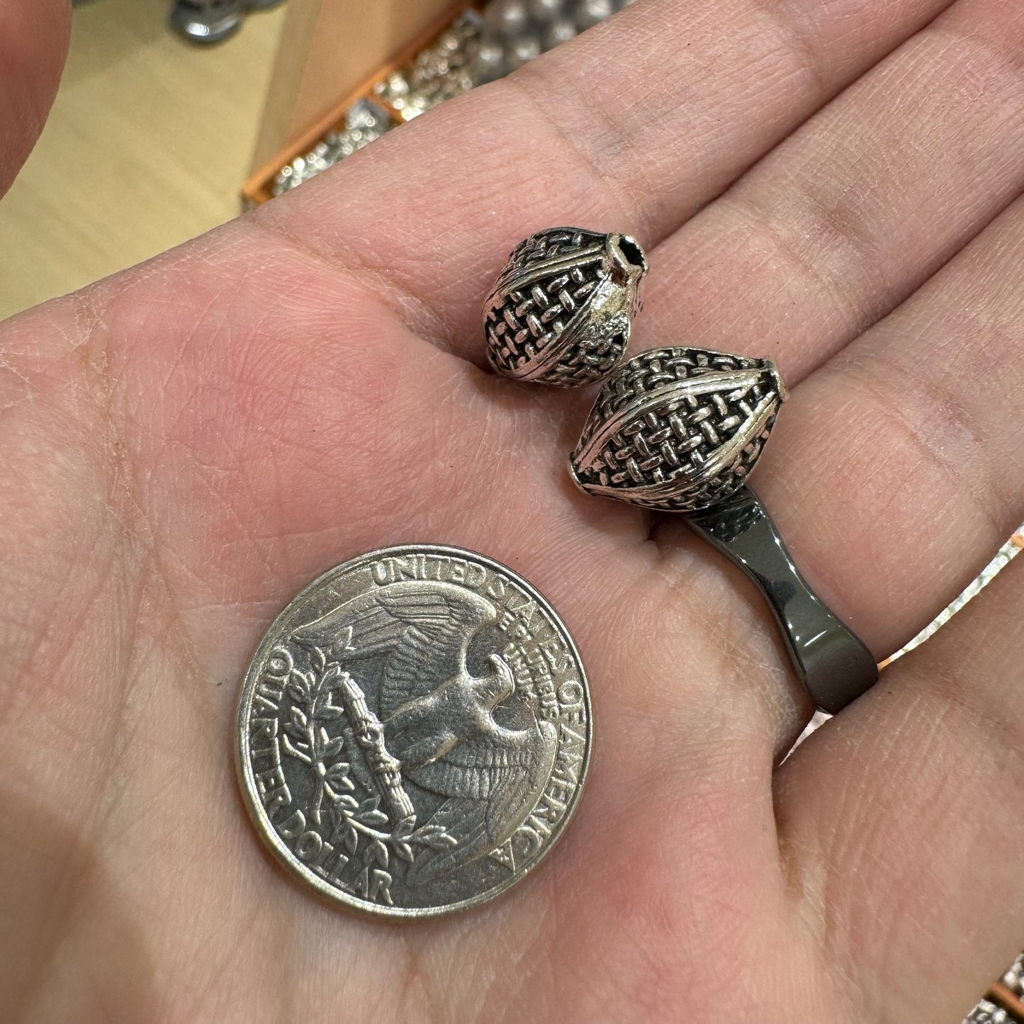 WAREHOUSE - Tibetan Silver Charm / Bead (TS155)