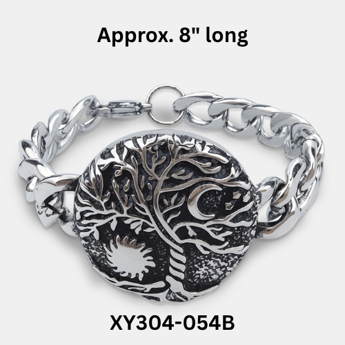 PRE-ORDER - WAREHOUSE - 304 Stainless - Bracelet - Skull - Tree of Life