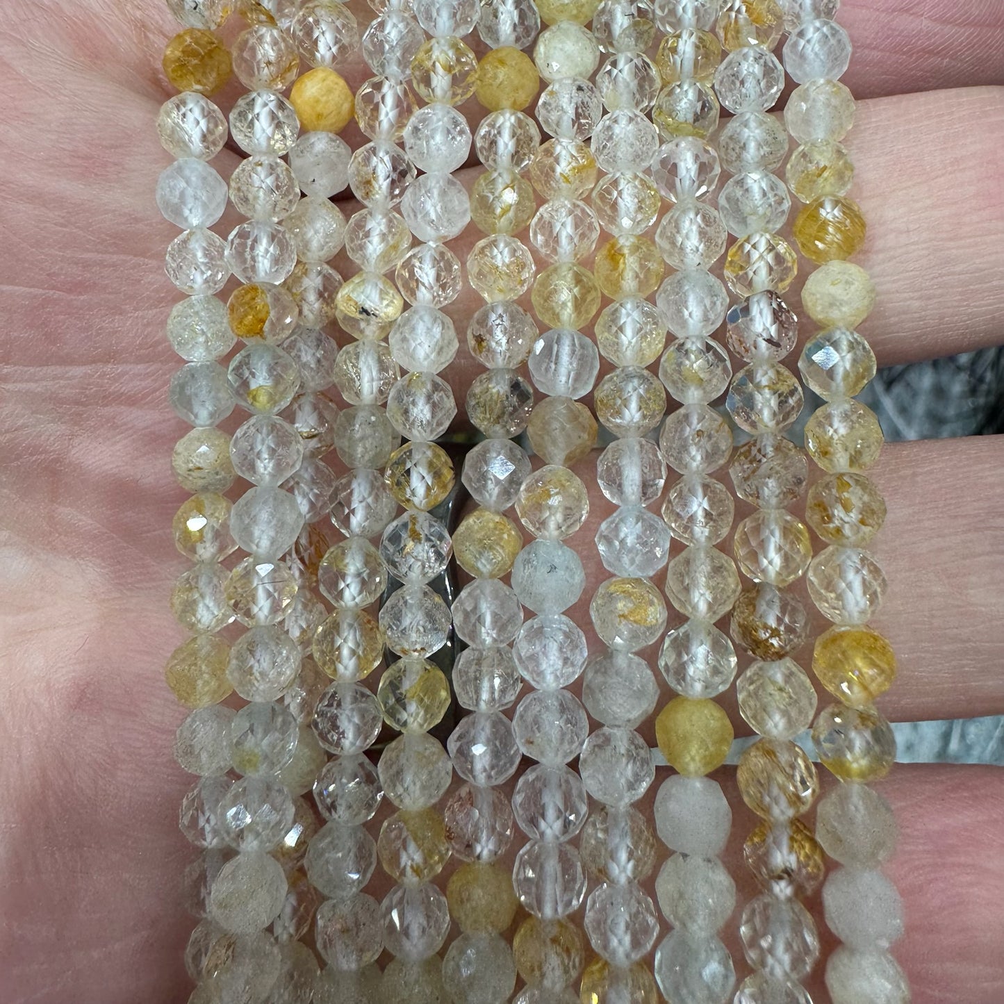 PRE-ORDER - WAREHOUSE - Yellow Topaz Faceted Bead Strand 4.5mm