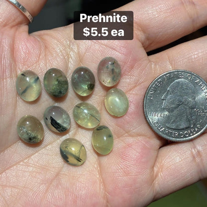 OVERSEAS ORDER - Small Oval Cabochon （Blue green kyanite / prehnite / aquamarine)