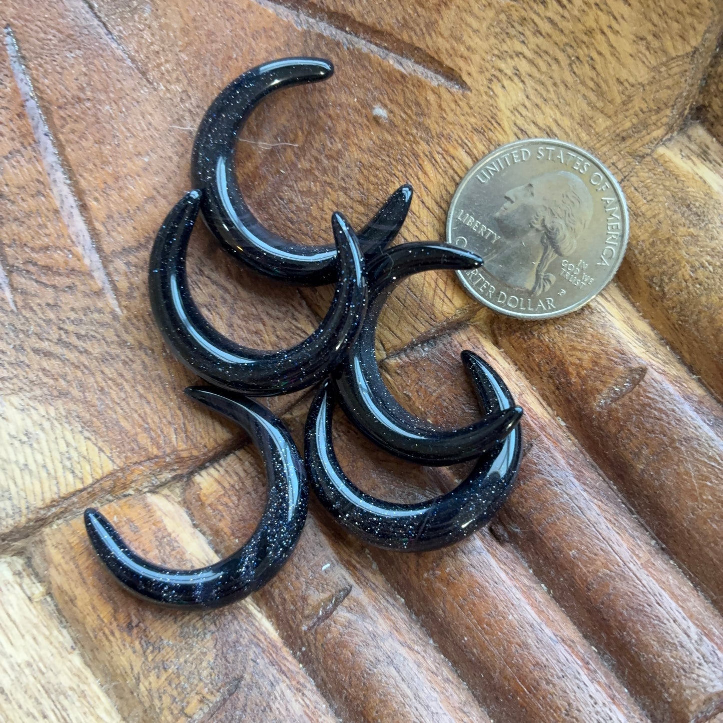 Skinny puffy moon - 30mm - Opalite - Blue Sandstone - Gold Sandstone - Clear quartz - Rose Quartz - Green Aventurine - Tiger Eye - Lapis