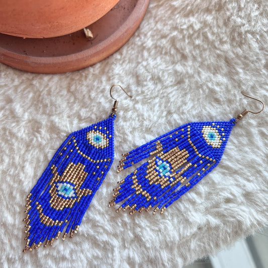 Handmade beaded earrings - hand