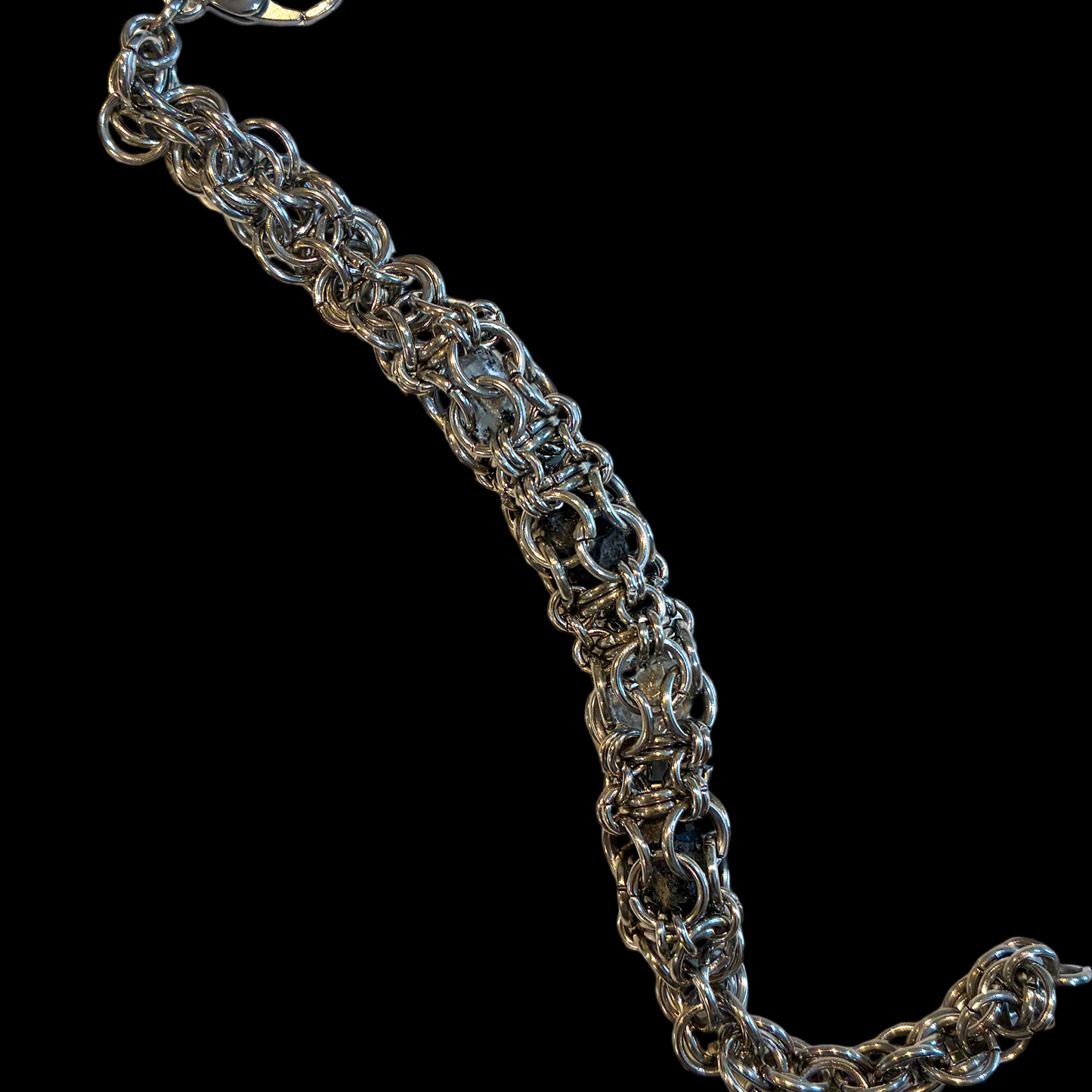 Stainless Steel Herkimer Diamond Quartz Bracelet