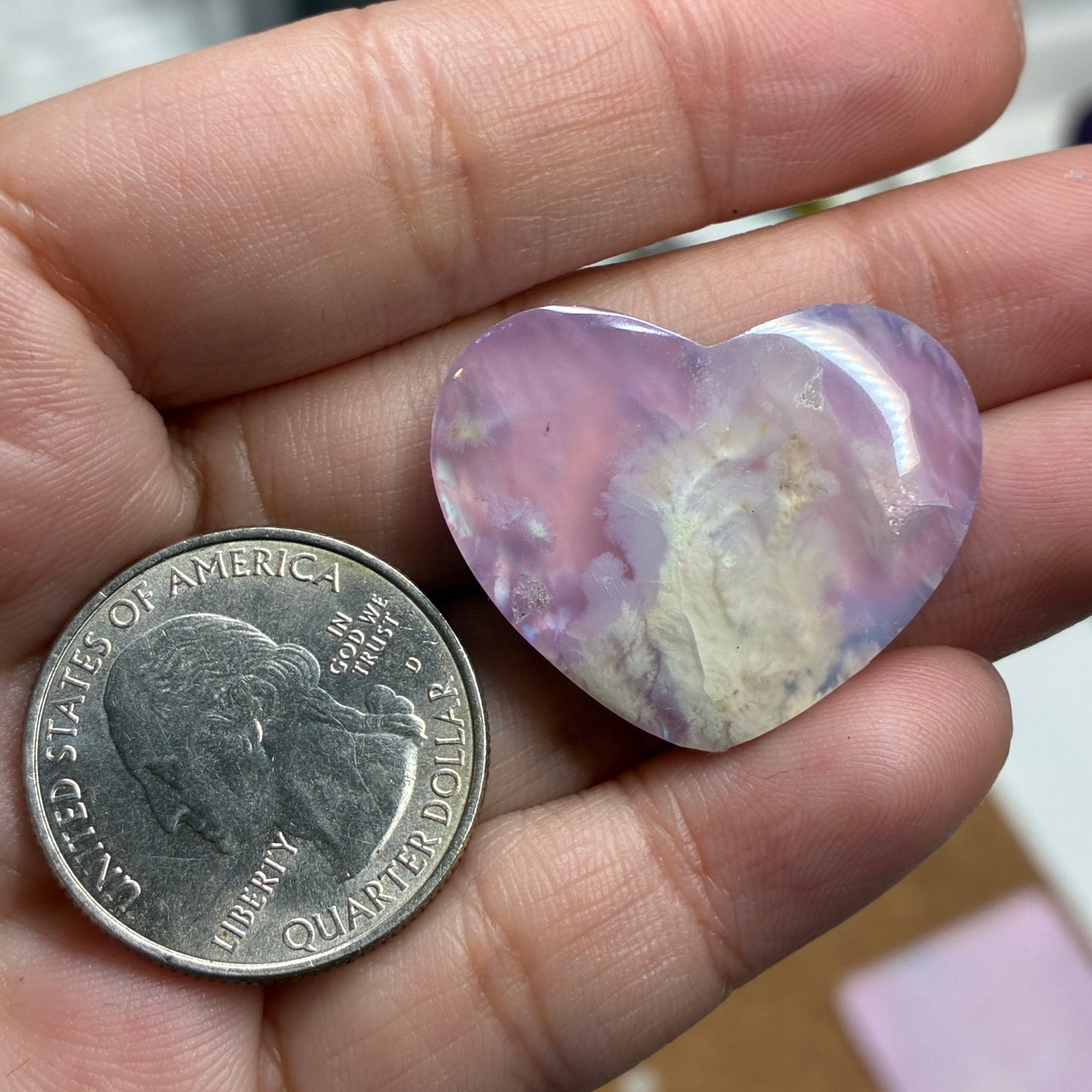 PINK Plum Agate Aurora Doublet