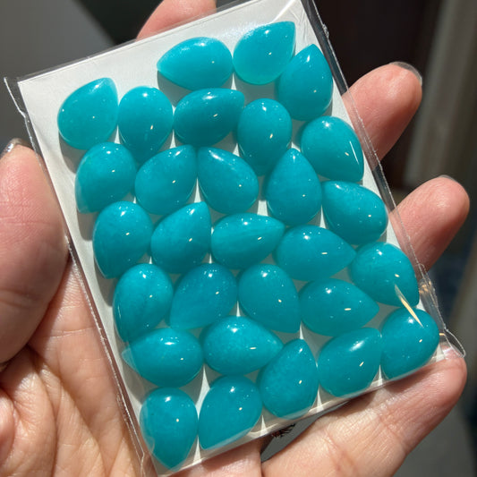 OVERSEAS ORDER - Amazonite 10x14mm Teardrop Cabochon