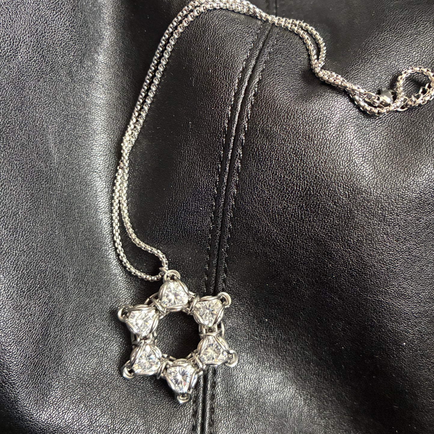 Stainless Steel 6 Point Star  Pendant