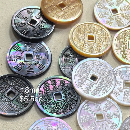 OVERSEAS ORDER - MOP 18mm Chinese Coin