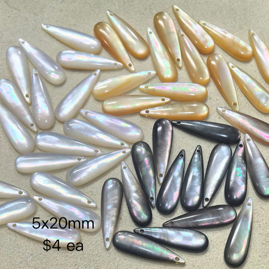 OVERSEAS ORDER - MOP Long Teardrop 5x20mm