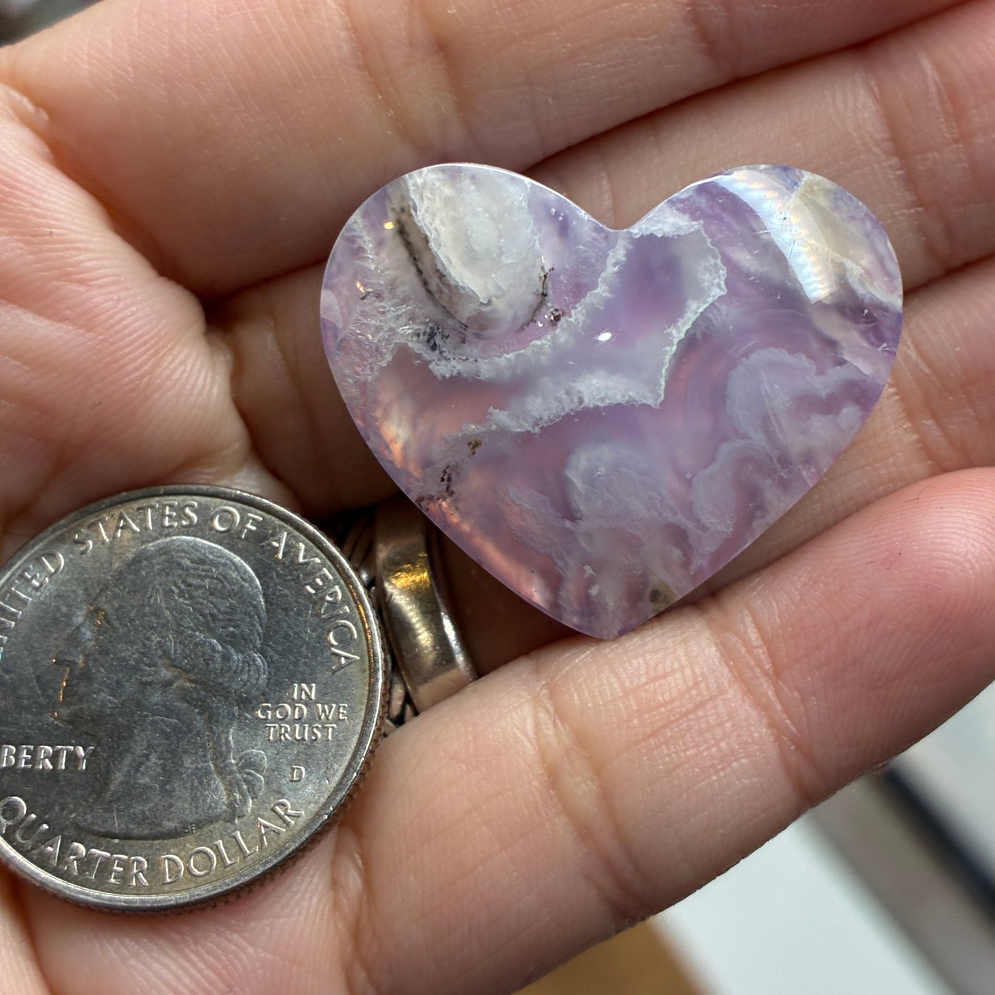 PINK Plum Agate Aurora Doublet