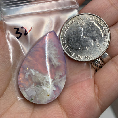 PINK Plum Agate Aurora Doublet