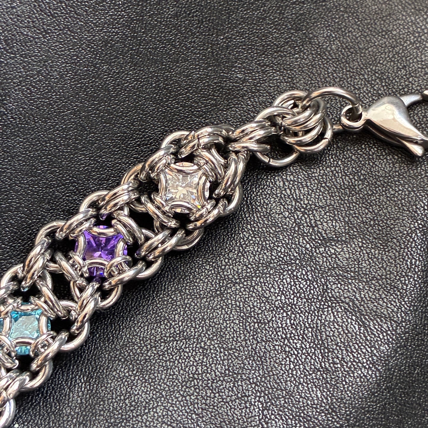 Stainless Steel Chainmail Rainbow Bracelet