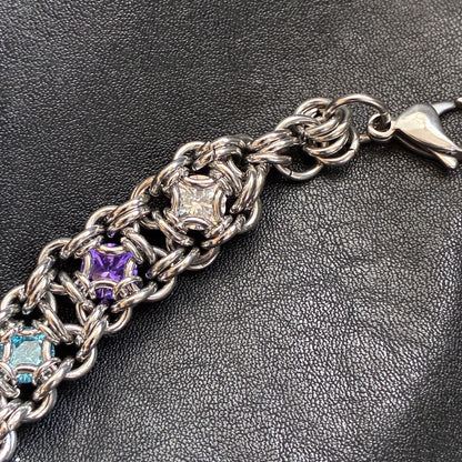 Stainless Steel Chainmail Rainbow Bracelet