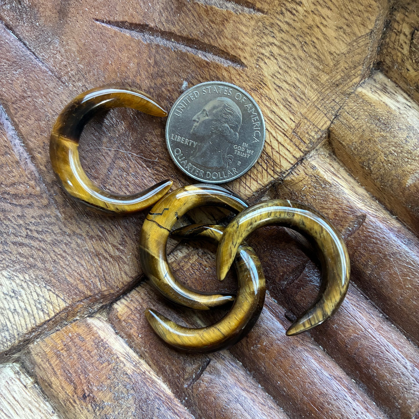 Skinny puffy moon - 30mm - Opalite - Blue Sandstone - Gold Sandstone - Clear quartz - Rose Quartz - Green Aventurine - Tiger Eye - Lapis