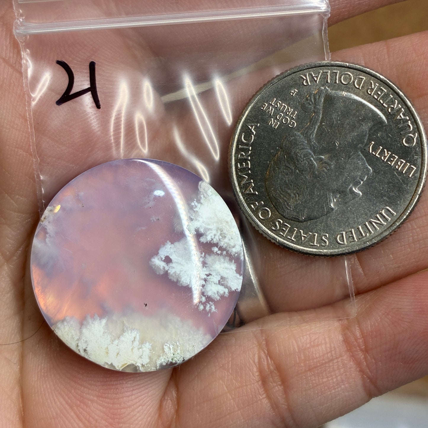 PINK Plum Agate Aurora Doublet