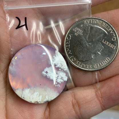 PINK Plum Agate Aurora Doublet