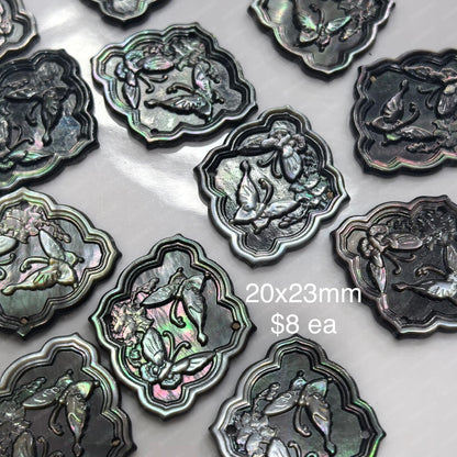 OVERSEAS ORDER - MOP Double Butterfly 20x23mm