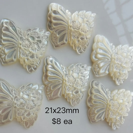 OVERSEAS ORDER - MOP Butterfly 21x23mm
