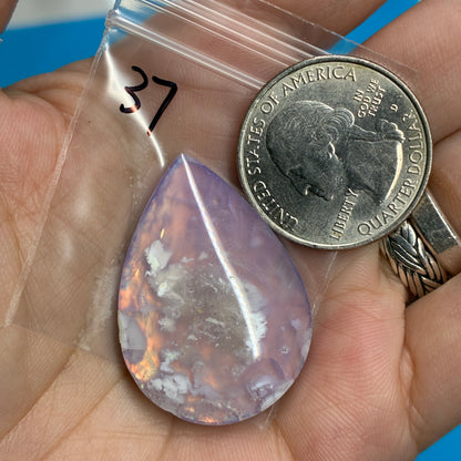 PINK Plum Agate Aurora Doublet